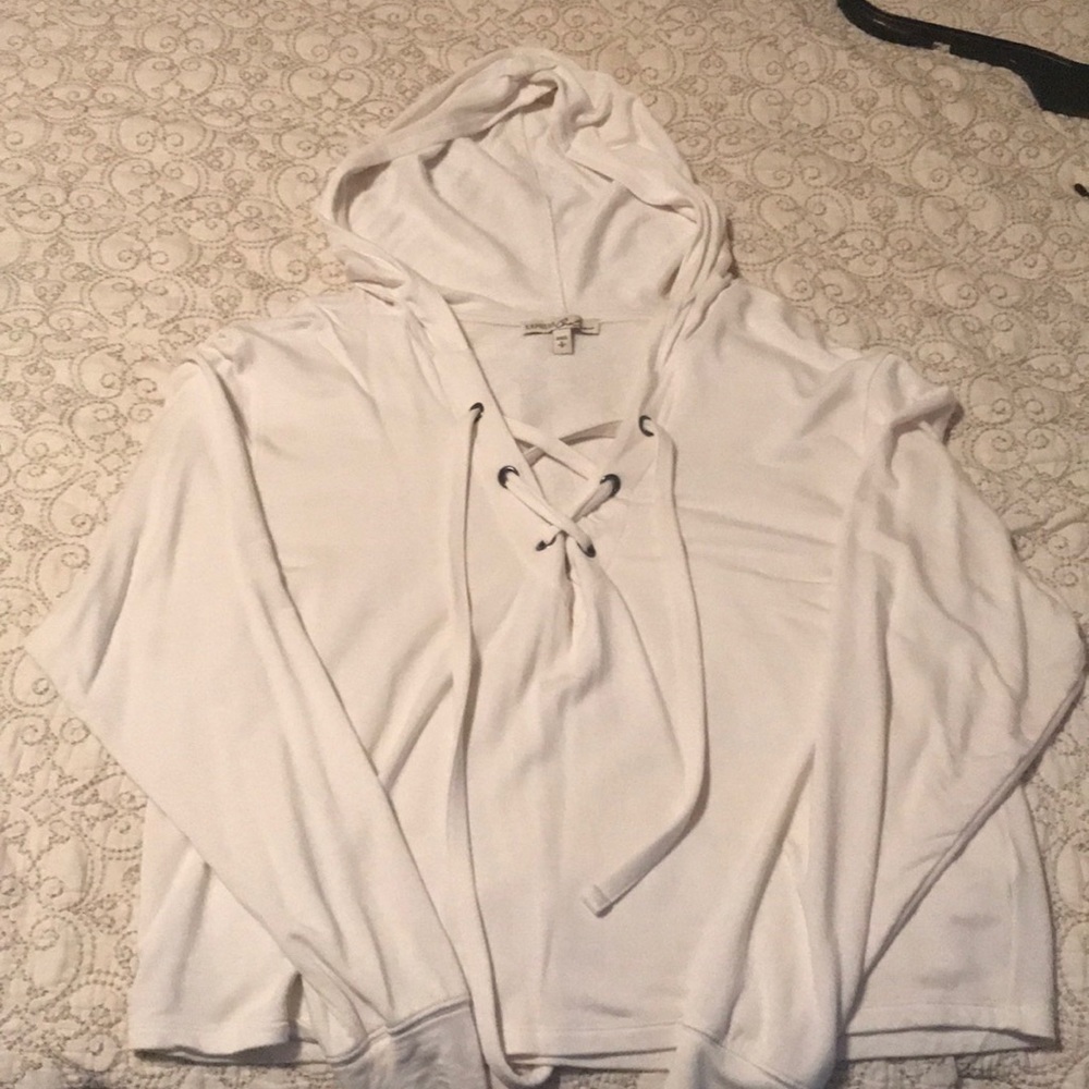 Express tie light hoodie